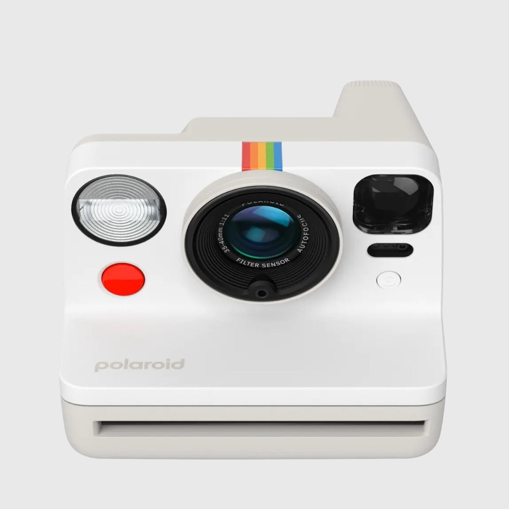 Polaroid Instant Camera with White and Red Accents